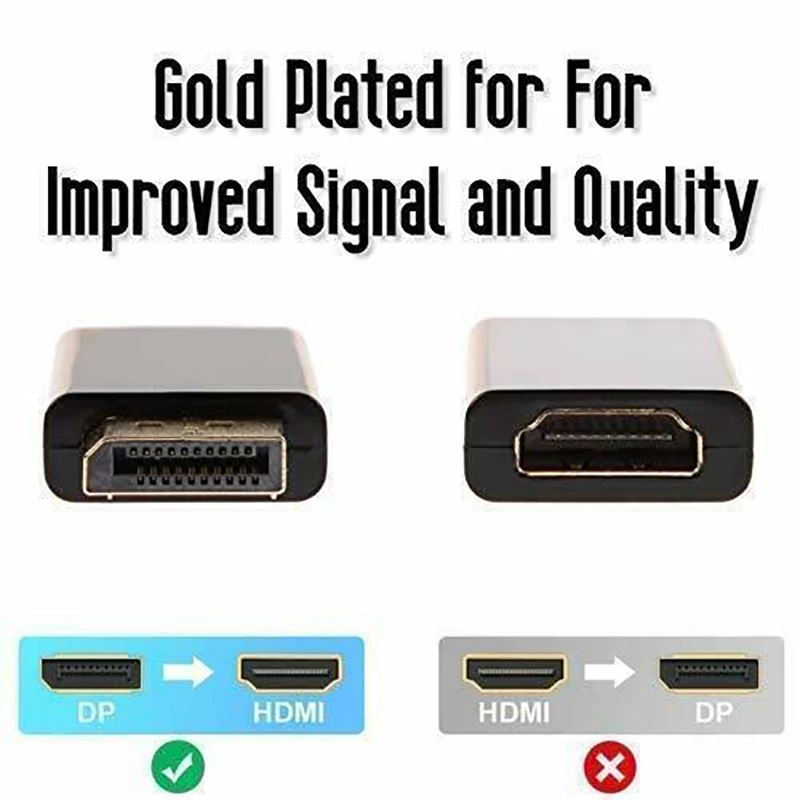 Переходник DisplayPort (штекер)/HDMI (разъем) Макс. 4K 60 Гц для ПК телевизора проектора |