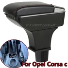 Подлокотник для Opel Corsa c, центральный ящик для хранения, с подстаканником, пепельницей, USB-интерфейсом
