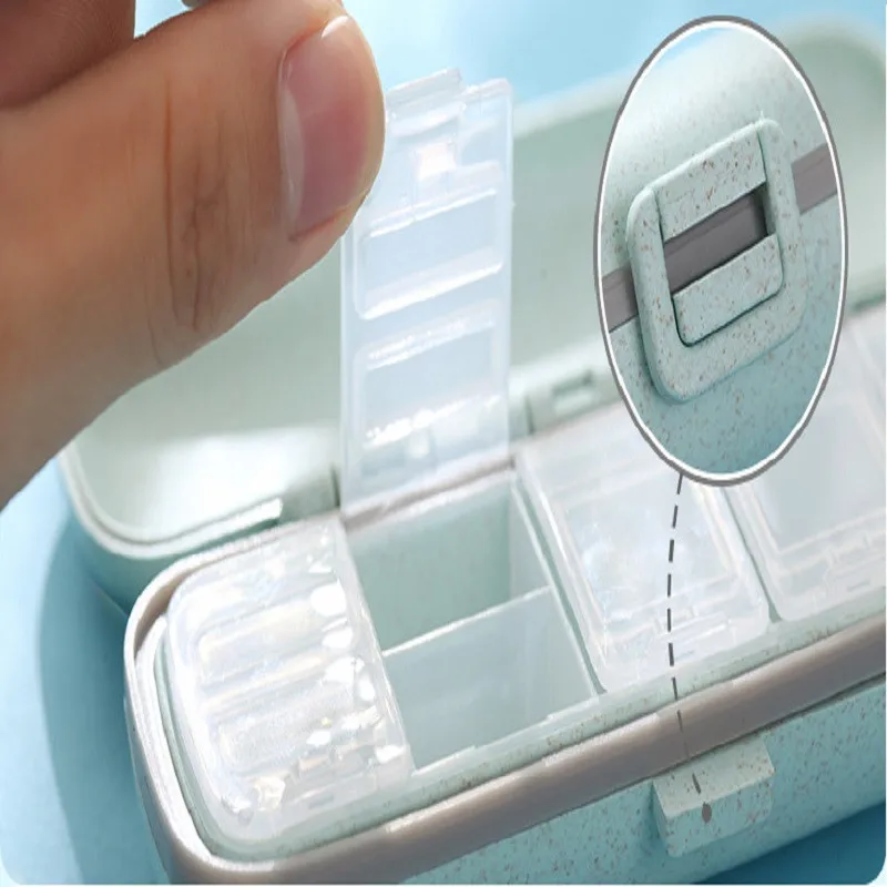 

Portable Medicine Box Plastic Mini Pill Box Sealed Against Moisture Pill Organizer Travel Storage Accessories Home Medical Tools