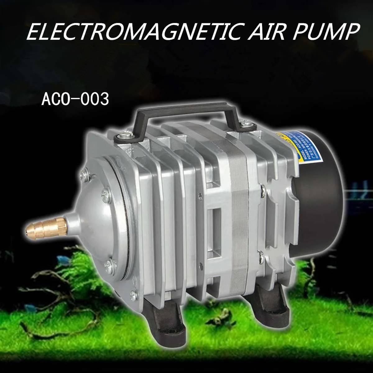 

65L/min Electromagnetic Air Compressor Pump Oxygen Aquarium Fish Pond Compressor Hydroponic Air Aerator Pump ACO-003 220V 35W