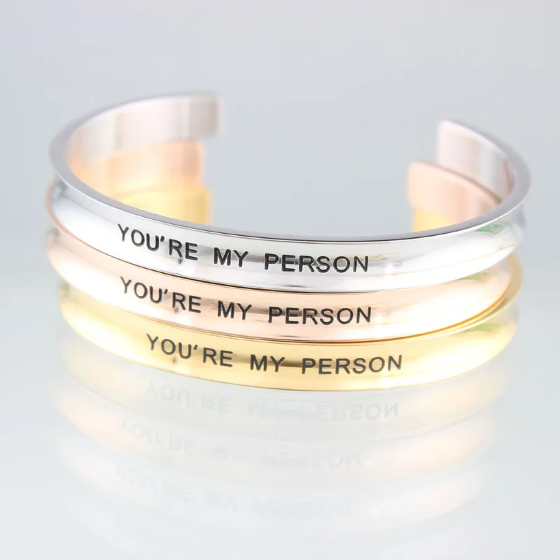 Ты мой человек из нержавеющей стали вдохновляющие Браслет-манжета Браслеты