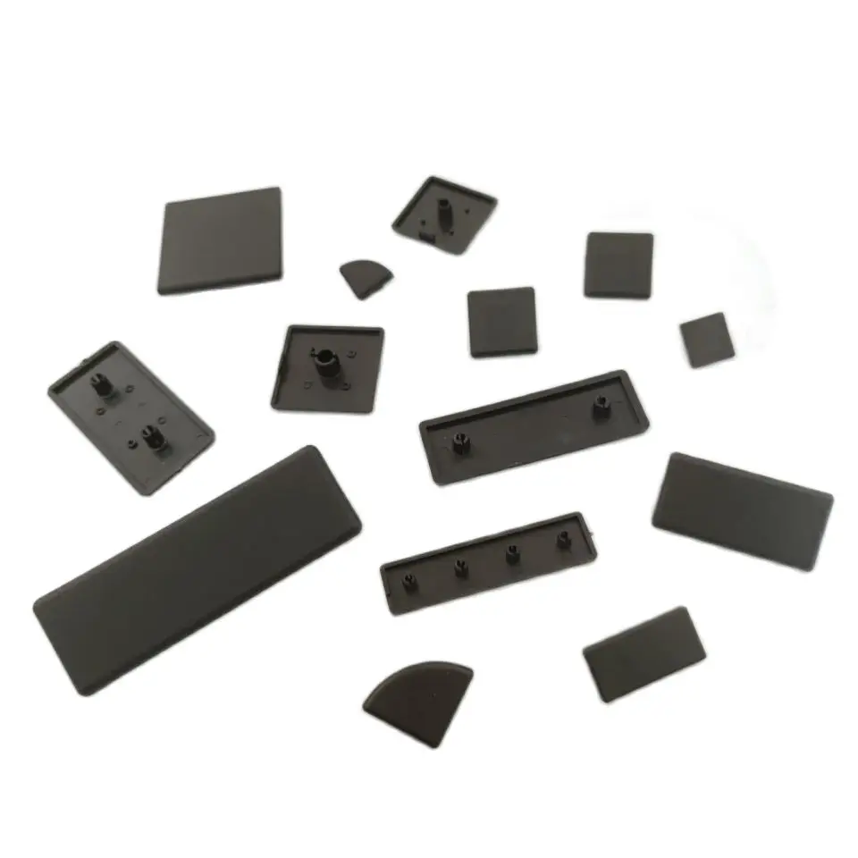 Черная нейлоновая алюминиевая профильная крышка 10 шт. пластина для