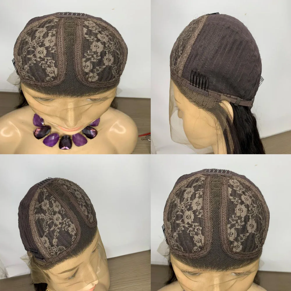 

High Temperature Natural Black Fiber Wig Natural Curly Synthetic Lace Front Wig Cosplay Wigs For Black Women Middle Part