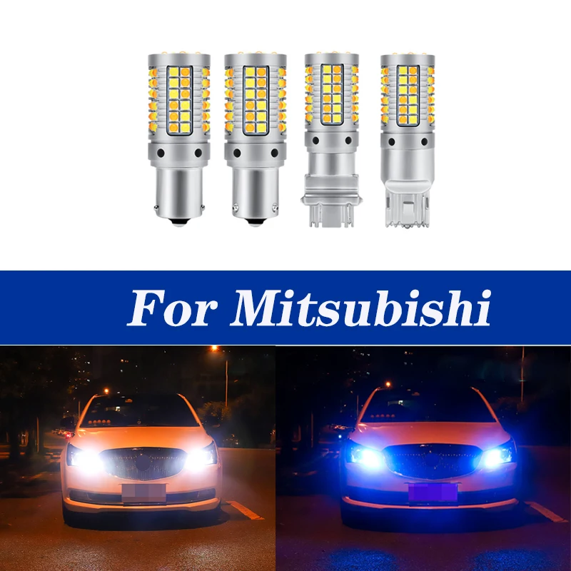 

2pcs Car PY21W 1156 BAU15S Led Lights Auto White DRL Daytime Running Lights Turn Signals For Mitsubishi Outlander 2013-2015