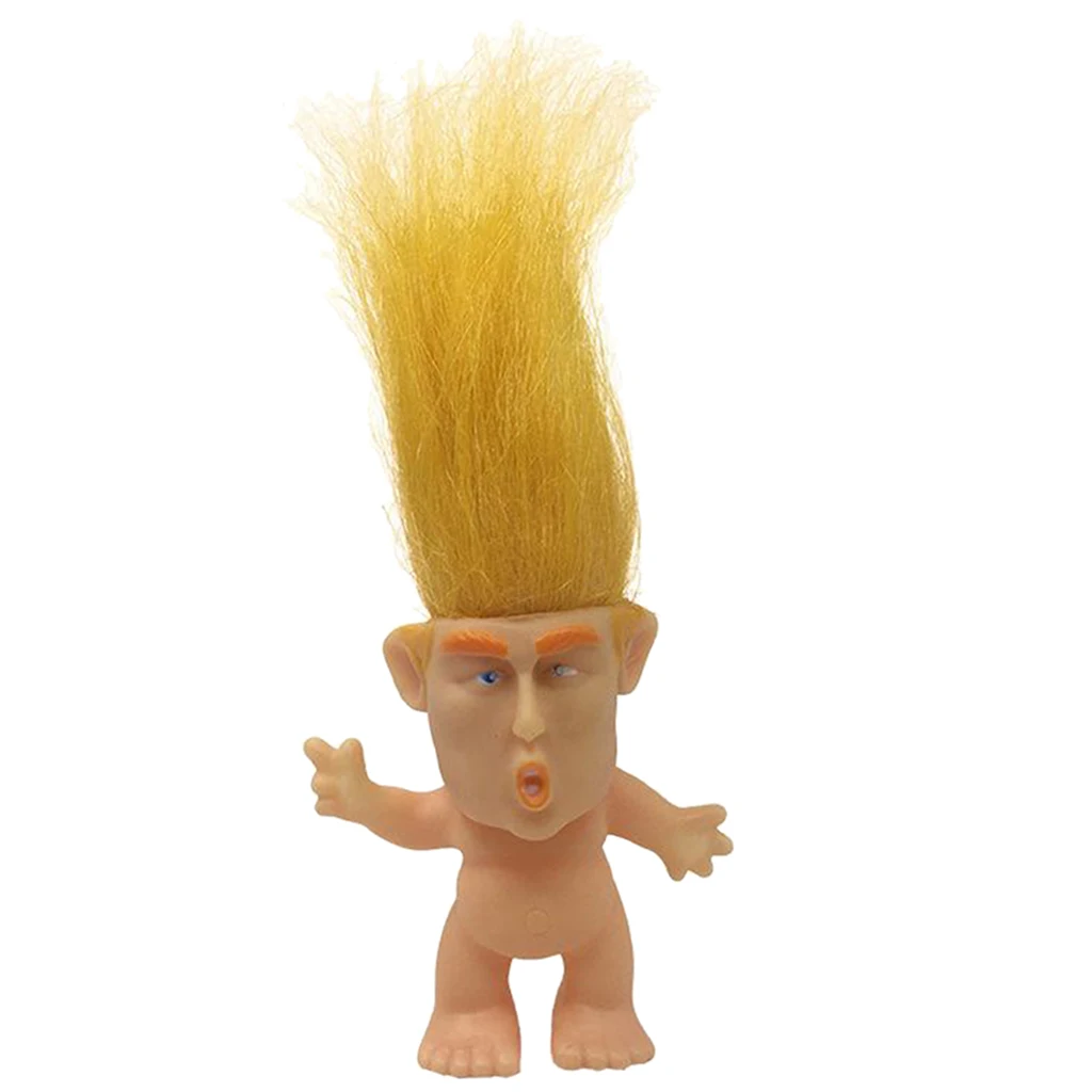 The President Trump Troll 6cm Doll with Hair Lucky Dolls Miniature Kids Toys |
