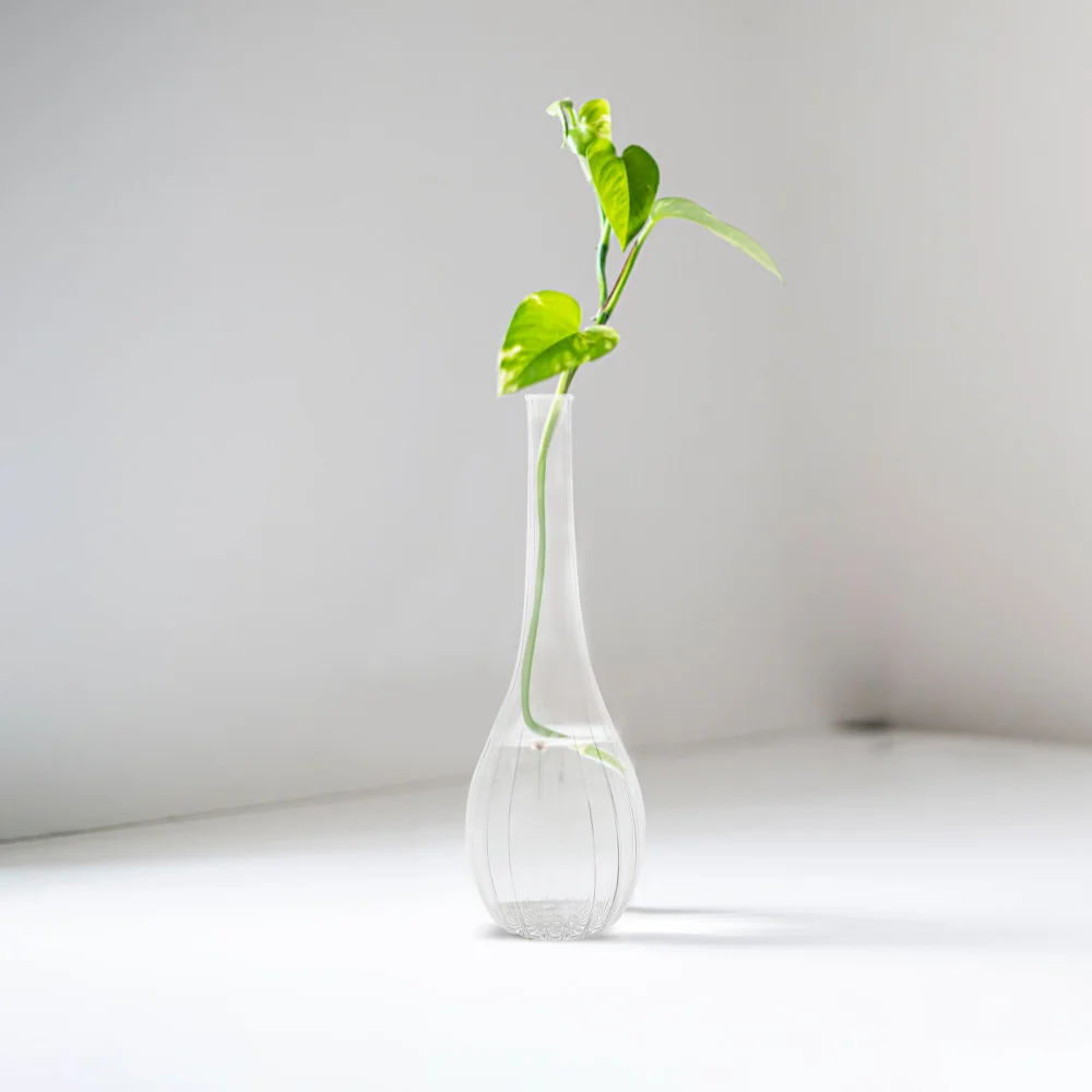 

1Pc Glass Flower Arrangement Container Wide Bottom Vase Flowerpot Ornament