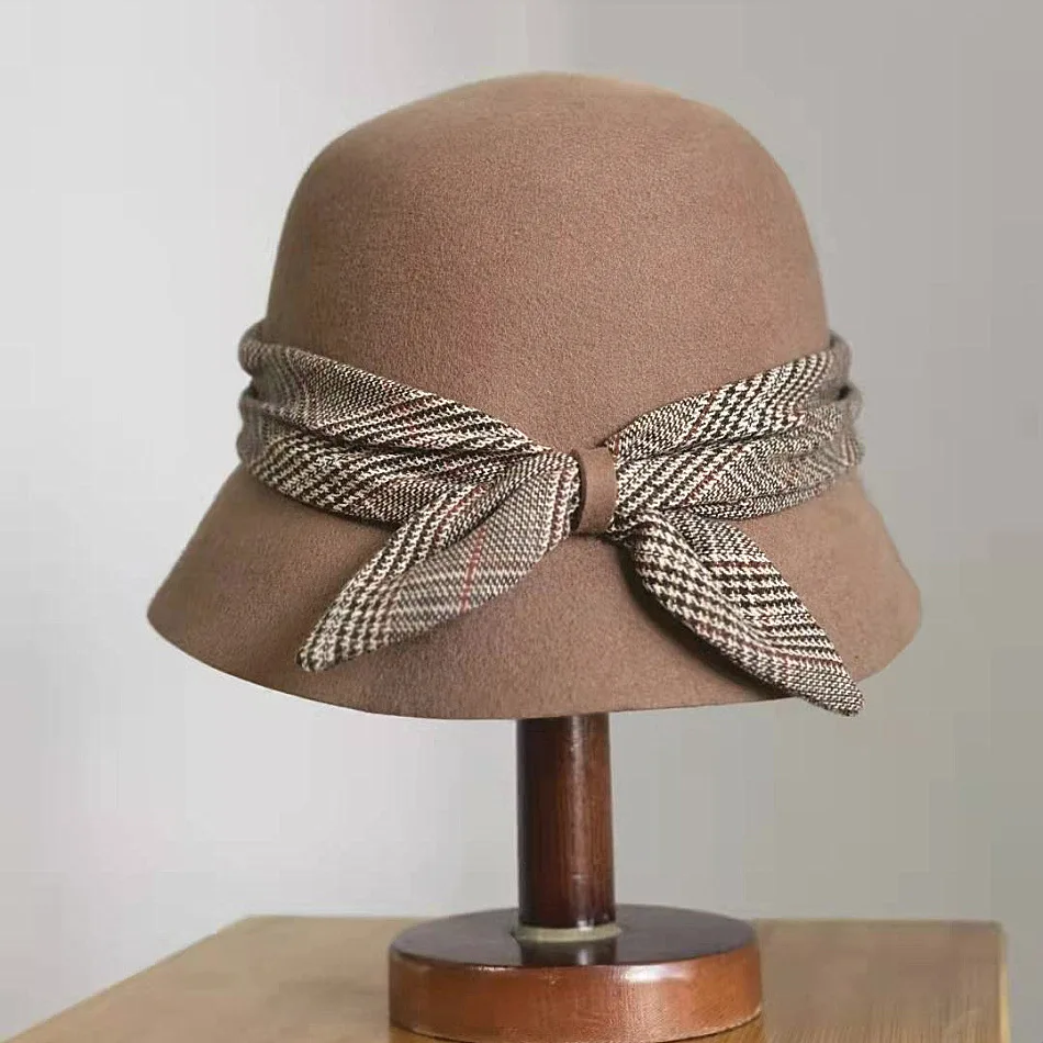 

Autumn About Japanese Style Wool Plover Case Fabric Decoration Female Basin Of Bucket Hat Cap Restoring Ancient Ways The Fishe