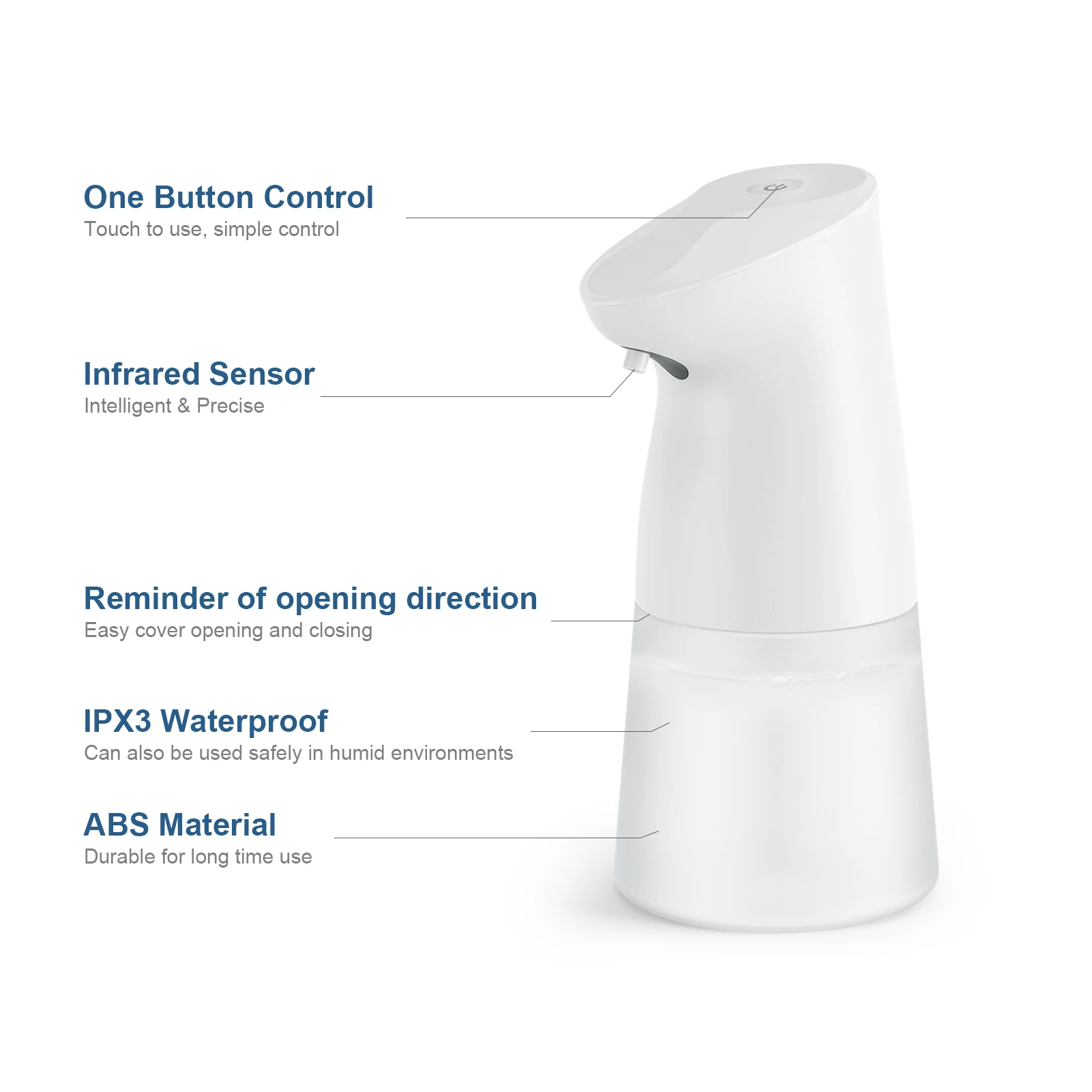 

Automatic Alcohol Dispenser Touchless Infrared Motion Sensor Liquid Sprayer Bottles Waterproof Hand Sanitizer Dispenser 450mL