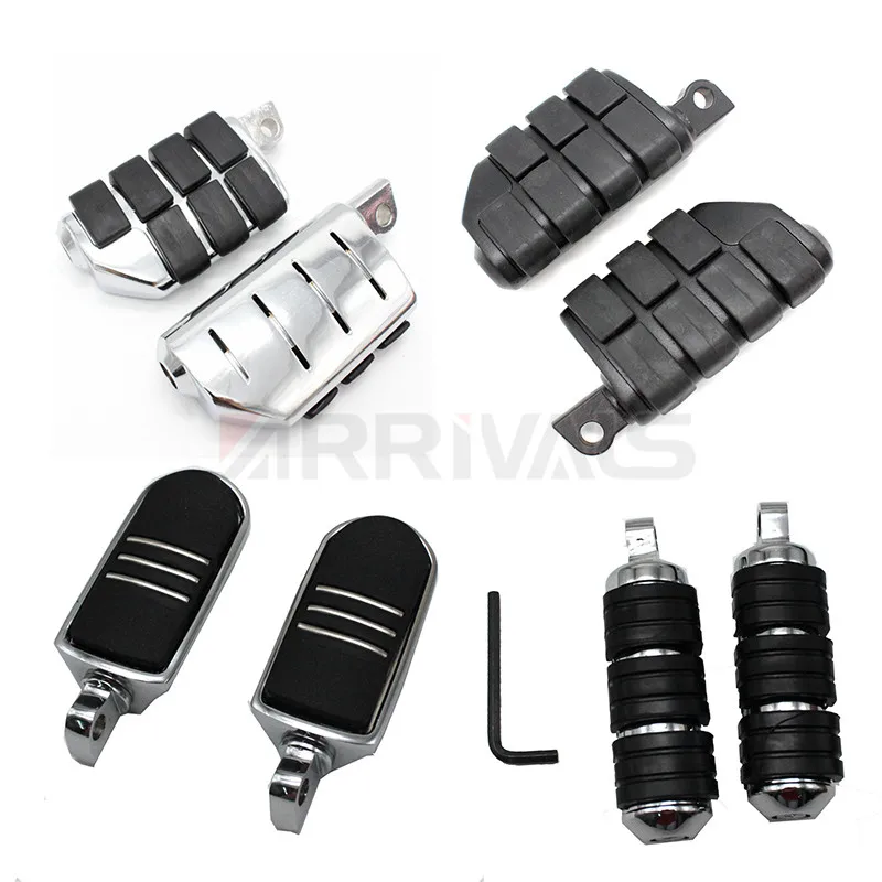 

Motorcycle Chrome Footpeg Foot Peg Male Mount Front Rear Footrest Pedals For Harley Heritage Softail Dyna Touring Electra Glide