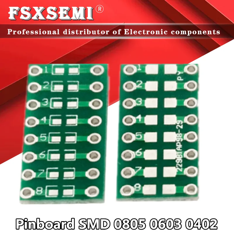

10pcs Pinboard SMD 0805 0603 0402 To DIP PCB Transfer Board DIP Pin Board Pitch Adapter Keysets