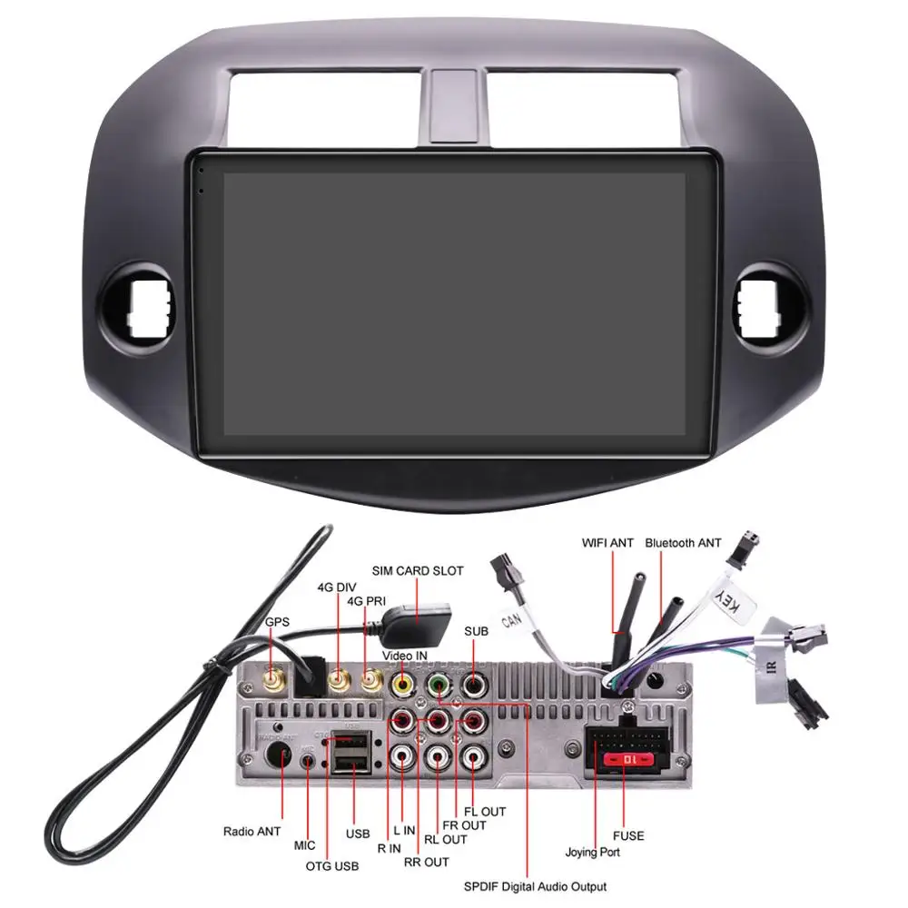 Автомобильный мультимедийный экран 10 1 дюйма Din IPS Android без DVD плеера GPS навигация