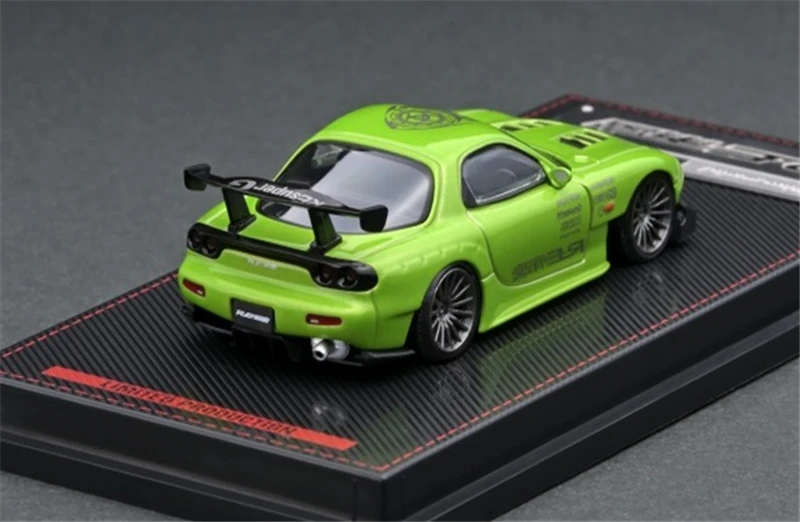 IG 1:64 Mazda RX-7 (FD3S) RE Амэмия зеленый металлик литья под давлением модель автомобиля |
