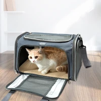 soft pet carriers bags transport pet bag with locking safety zipper foldable cat backpack breathable pet carrying box travel bag