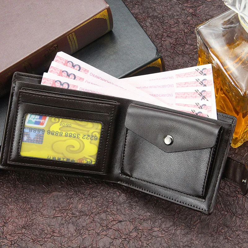Мужской короткий кошелек walet держатель для карт на магнитной застежке | Багаж и