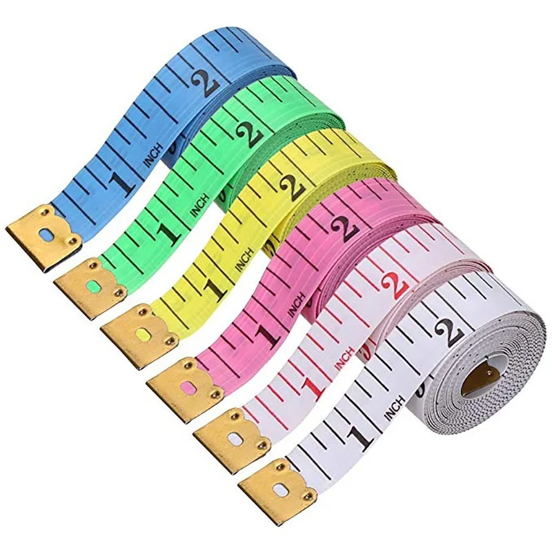 

1.5m Body Measuring Ruler Sewing Tailor Tape Centimeter Meter Sewing Measuring Tape Measure Soft Flat Ruler Random Color