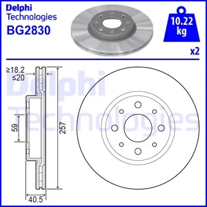 

DELPHI BG2830 DISK ON DOBLO-PLO-ALB 1.9d-1.3d