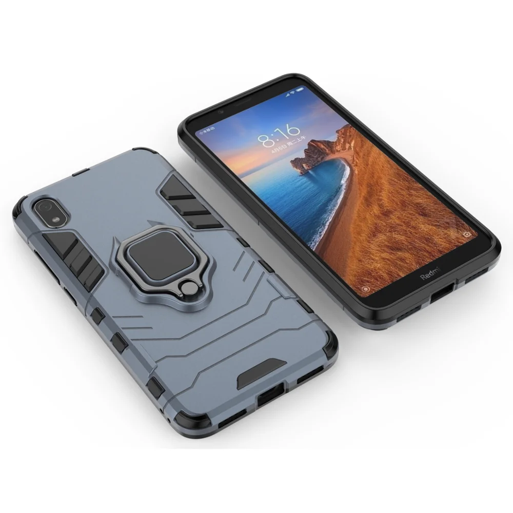 Чехол для Xiaomi Redmi 7A противоударный бронированный чехол жесткий резиновый