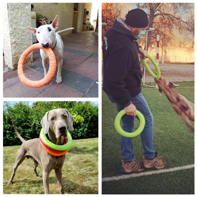 Pet летающие диски EVA для дрессировки собак Кольцо Съемник устойчивы укуса