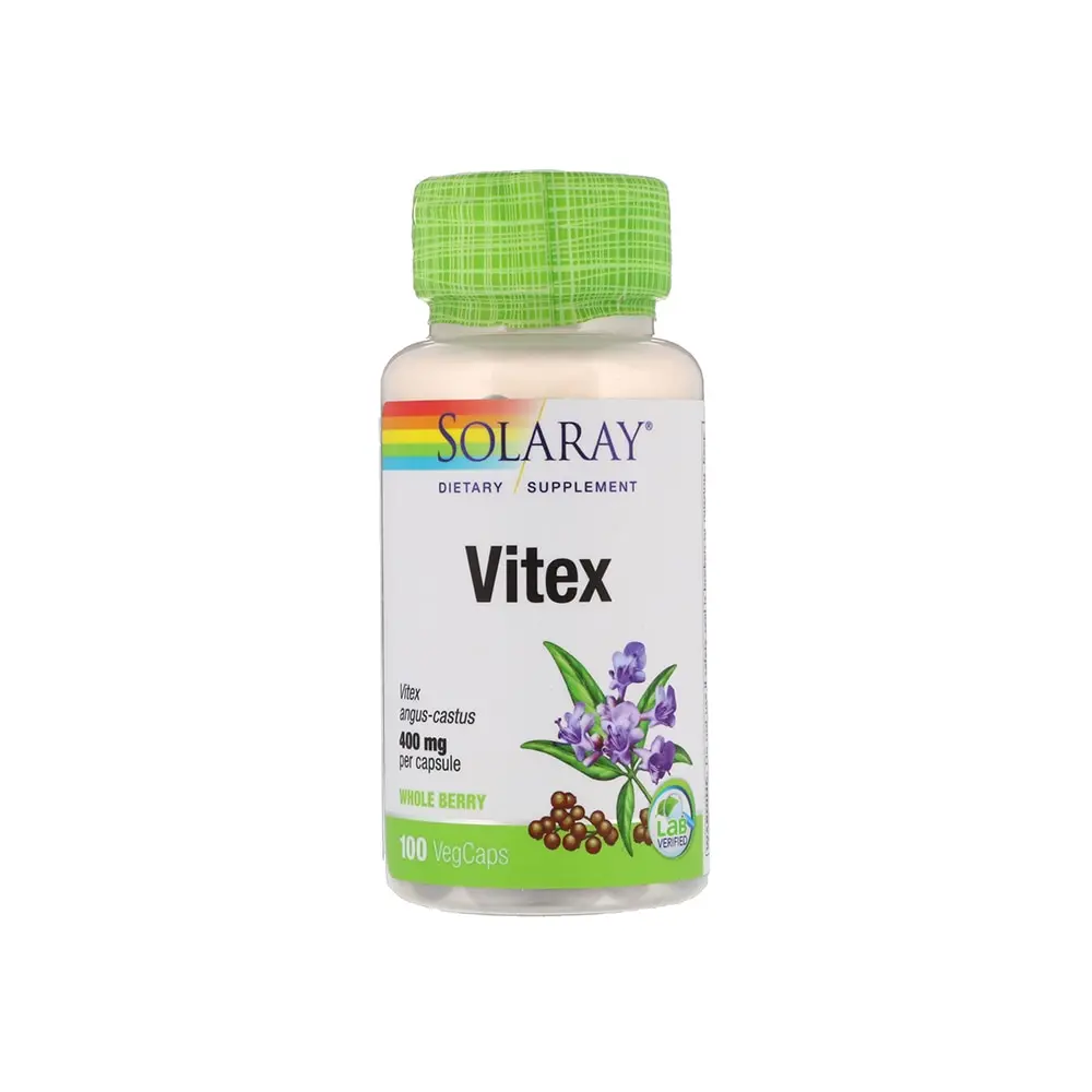 СуперФуды Аюрведа Травы Solaray Vitex 400 мг 100 капсул | Спорт и развлечения