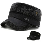 Винтажная плоская шапка lidafish в стиле милитари, зимняя теплая шапка с имитацией меха норки, регулируемая шапка для мальчиков