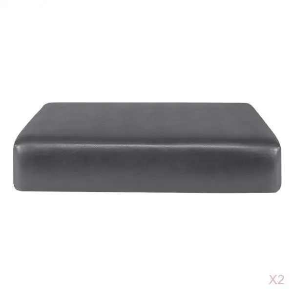 

2pcs Waterproof PU Leather Sofa Seat Cushion Cover Protector Grey_1 Seater
