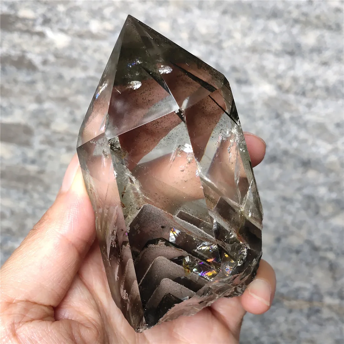 Кристал-фантом башня каменный остров Wicca Декор натуральный кварц кристаллы Cristal Pierre Naturelle Cristaux для исцеления чакр с помощью рейки