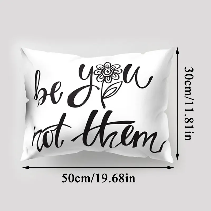 

Pillowslip Number Printing Simple Throw Pillows Covers Cushion Cover Marble Texture Pillow Case 30*50cm Comfortable Pillowslip