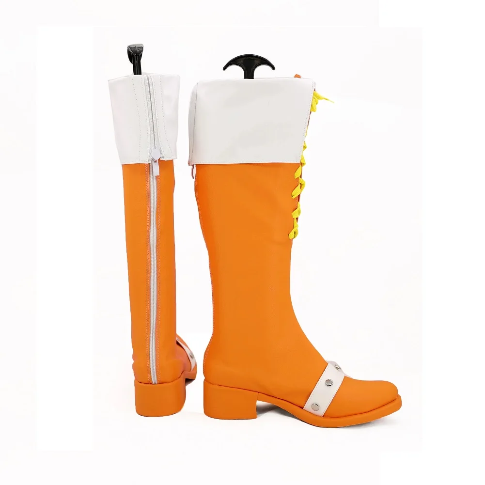 Сапоги женские весенние оранжевые в стиле семерка смертных грехов - купить по