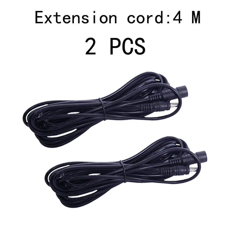 Extension cord 4 M Солнечная лампа с двойной головкой 15 Вт, супер яркий солнечный светильник 12000 мА/ч, беспроводной уличный водонепроницаемый садовый светильник на солнечной батарее - Испускаемый цвет: Extension cord 4 M