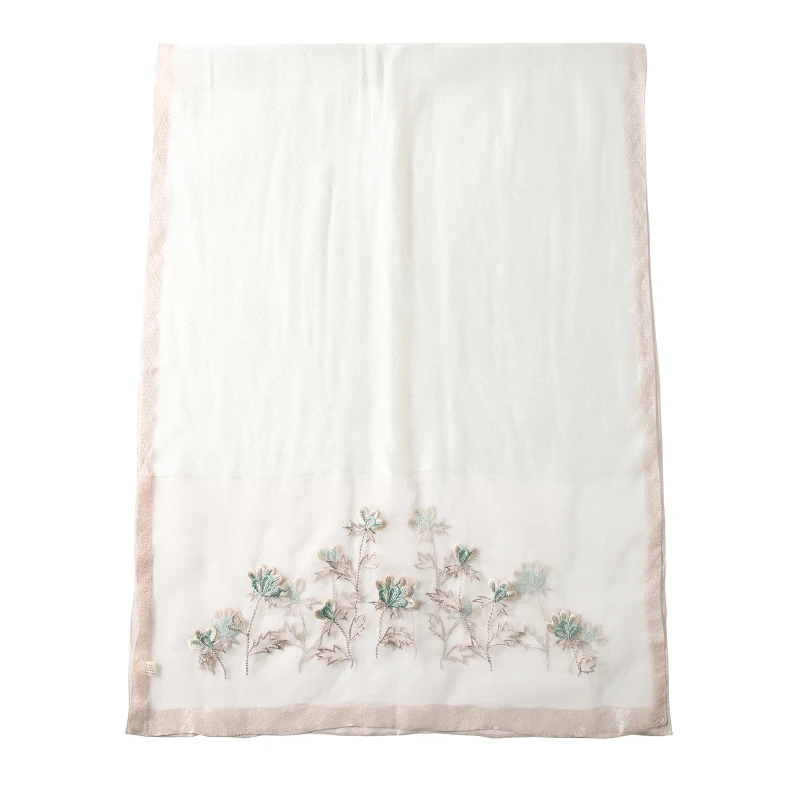 

Women Embroidered Shawls Wraps Lady Travel Pashmina High Quality Winter Neck Scarf