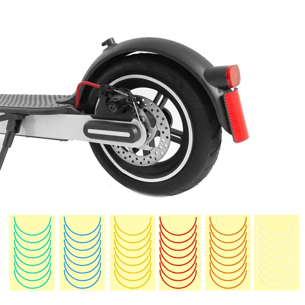 

Kickscooter Reflective Sticker For Xiaomi M365 Pro Electric Scooter Wheel Hubs Protective PVC Waterproof Hoverboard Accessories