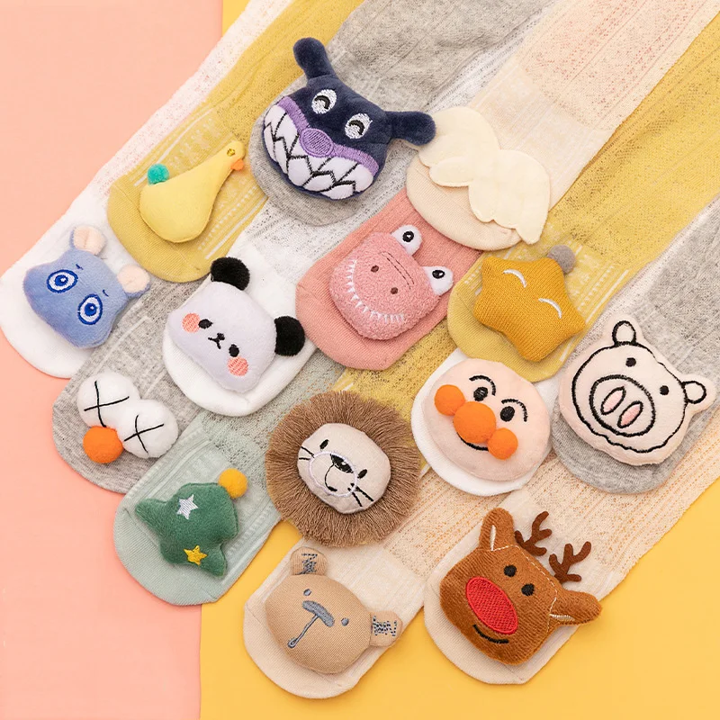 

Spring Summer Soft Cotton Baby Girls Socks Newborn Cartoon Animal Baby Socks Infant Baby Boy Socks Floor Sock Spring