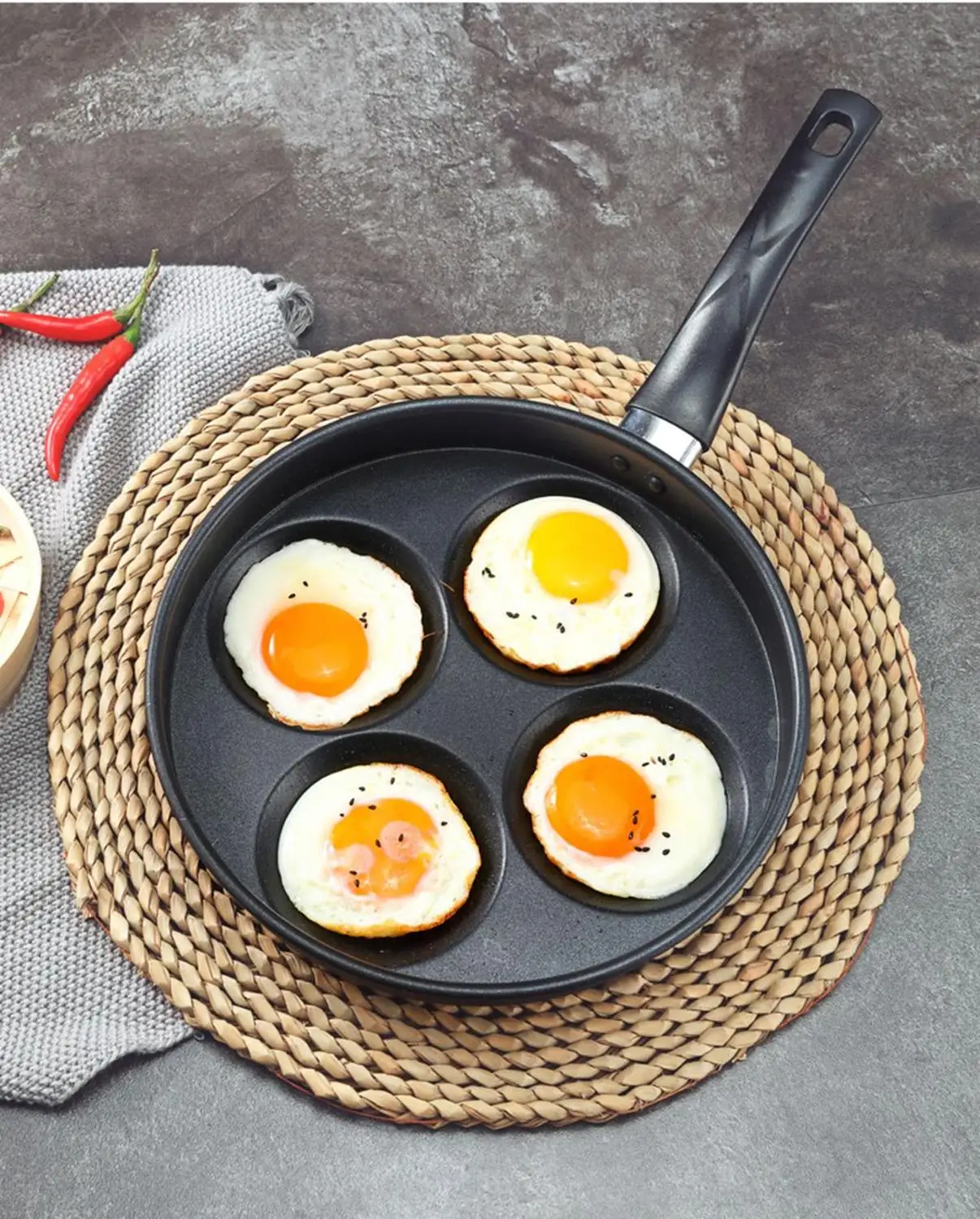 Eggs-Pot Frying-Pot Pans Breakfast-Maker Steak-Pan Egg Cooking-Egg Non-Stick Pancake Thickened Small Fried Frying Pan | Дом и сад