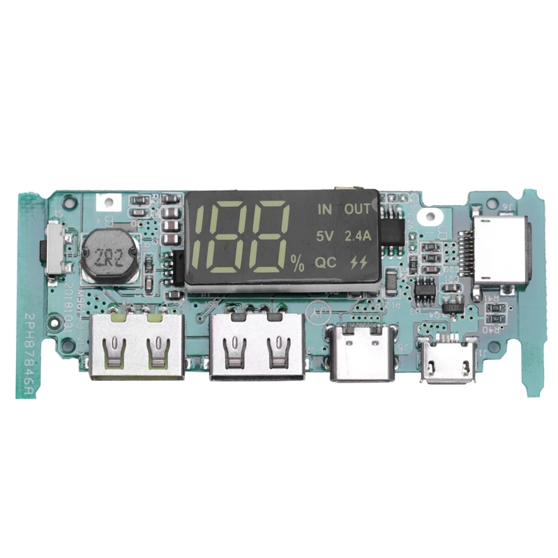 ABHU Boost 5V High Pass Qc3.0 Быстрая зарядка пресс плата с цифровым дисплеем питания