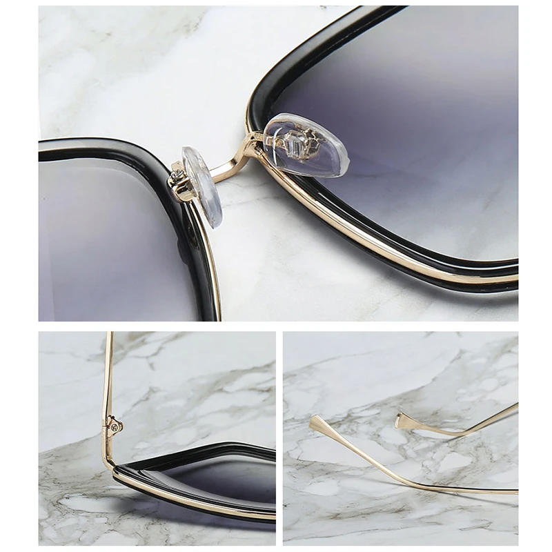 RBRARE сплав кошачий глаз солнцезащитные очки женские градиентные линзы винтажные