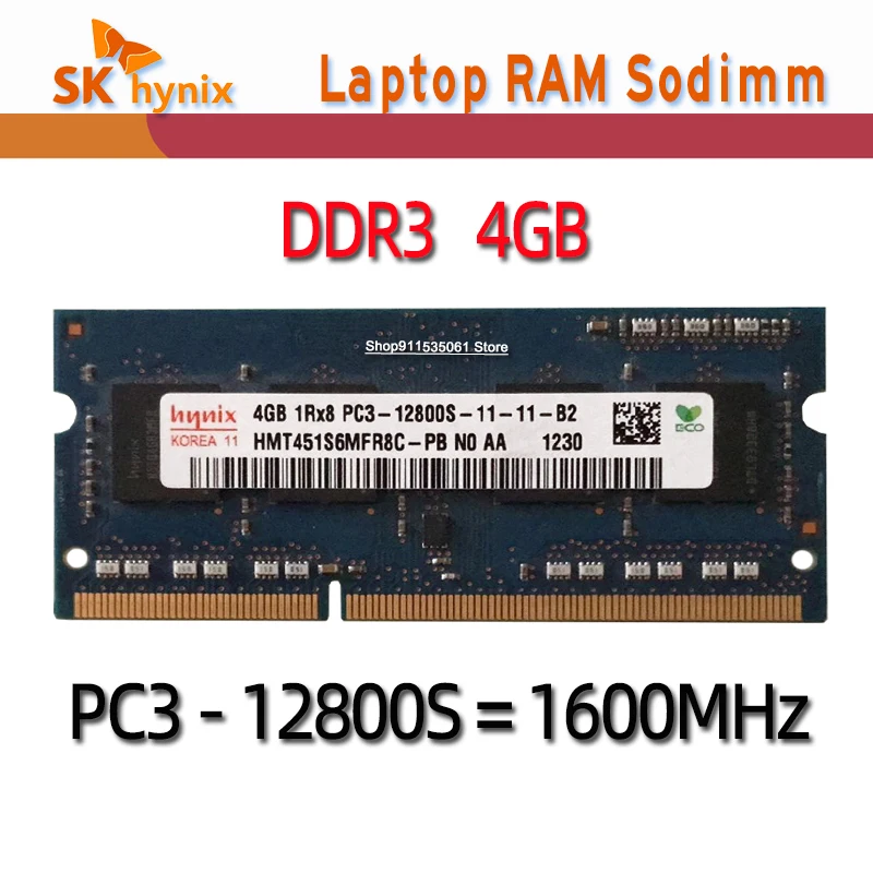 Набор микросхем Hynix 4 Гб PC3L 12800S DDR3 1600 МГц память для ноутбука модуль ОЗУ SODIMM |