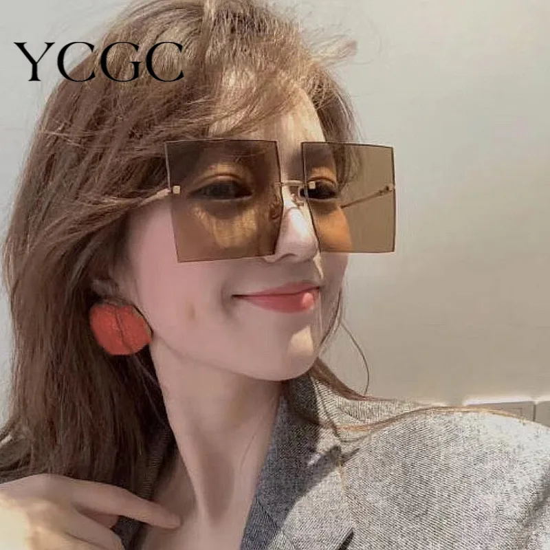 Большие Квадратные Солнцезащитные очки для женщин и мужчин прозрачные красные