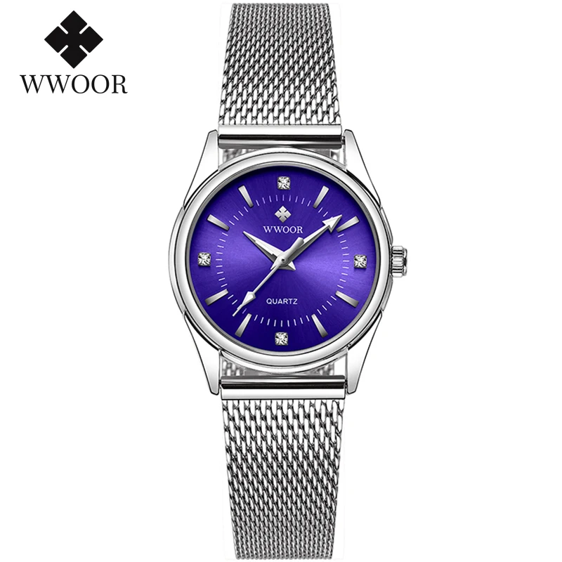 

WWOOR Luxury Brand Elegant Bracelet Watch Women Diamond Small Wrist Watch For Ladies Quartz Waterproof Clock Female Montre Femme