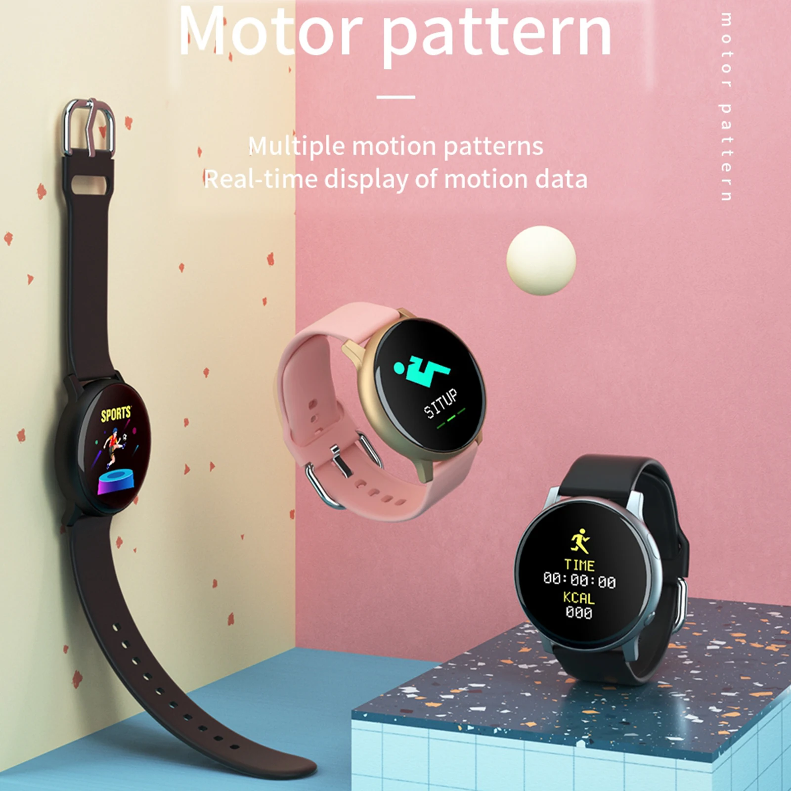 

Sport Smart Bracelet Watch Heart Rate Fitness Tracker Bracelet Music Control Blood Pressure Monitor Smart Band Watch Men Women