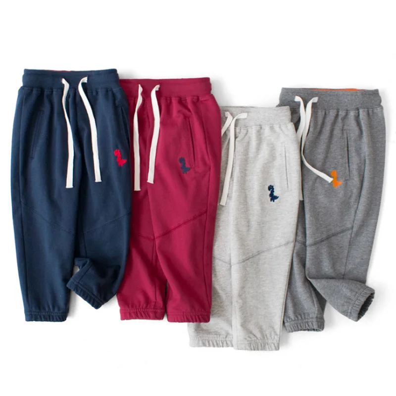 Детские спортивные штаны для мальчиков и девочек шаровары с динозавром малышей