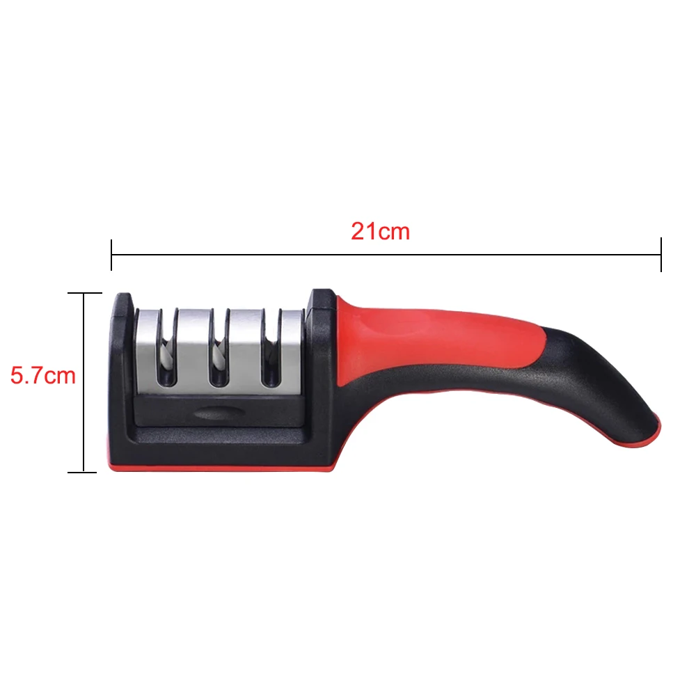 3 Stages Professional Knife Sharpener Quick Kitchen Manual Scissors Grinder Sharpening tungsten diamond Ceramic Tool | Дом и сад