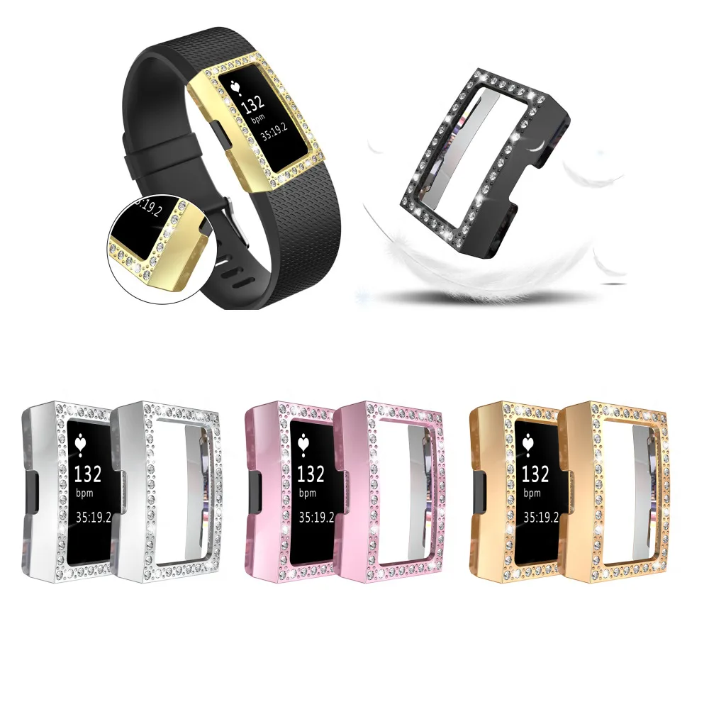 Чехол для смарт часов Fitbit Charge 2 полная защита чехол из ТПУ защитная пленка экрана