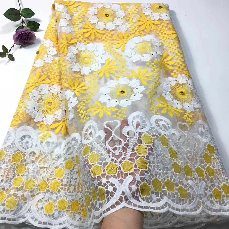 Нигерийская африканская кружевная ткань высокого качества для мужчин хлопковая