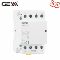 free shipping geya 4p 63a 4no or 2nc2no 220v230v 5060hz din rail household ac modular contactor