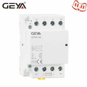 Бытовой модульный контактор GEYA 4P 63A 4NO или 2NC2NO 220V230V 5060HZ Din-рейка