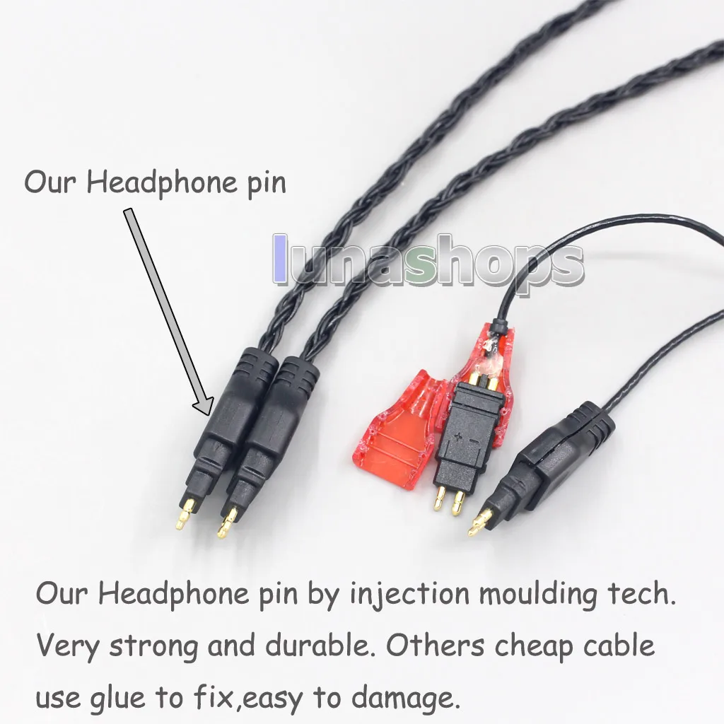 LN007728 16 Core Black OCC Earphone Cable For Sennheiser HD580 HD600 HD650 HDxxx HD660S HD58x HD6xx Headphone