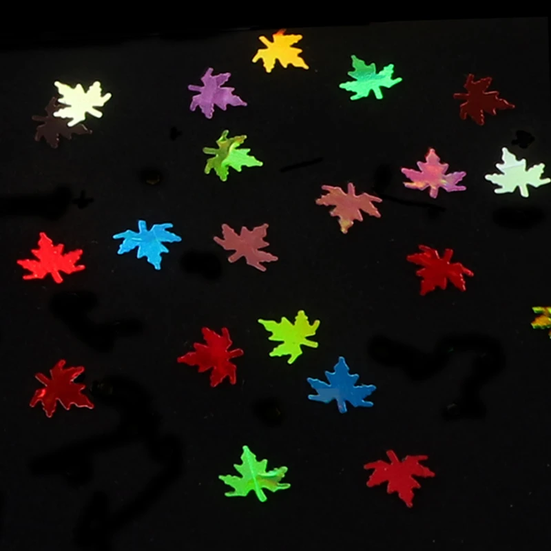 1 сумка голографическая кленовые листья ногтей стразами блестящие хлопья