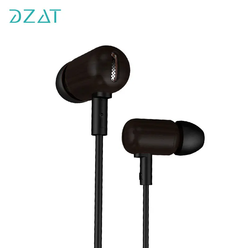 DZAT DF-10 df 10 из чистого дерева наушники-вкладыши бас HIFI Fever гарнитура наушники Auriculares с микрофоном и пультом дистанционного управления для iOS Android телефон