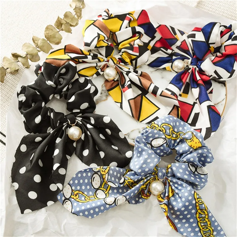 1 шт. Модный летний шарф для хвоста эластичная резинка волос женщин резинки с