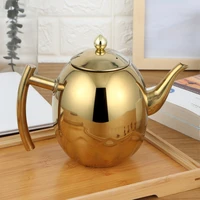 1l1 5l thick stainless steel teapot coffee pot water kettle with filter large capacity water pot home induction cooker tea tool